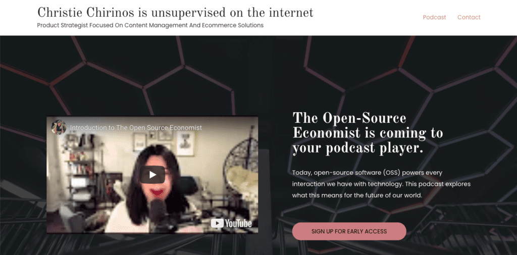 Christie Chirinos's new podcast on WordPress and open source software