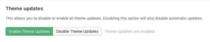 Disable Theme Updates
