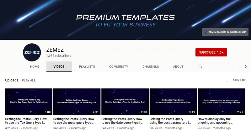 Zemez premium templates