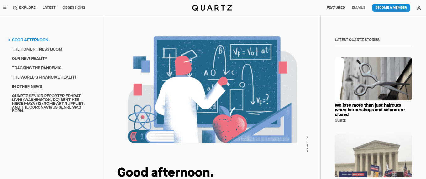 The Quartz website.