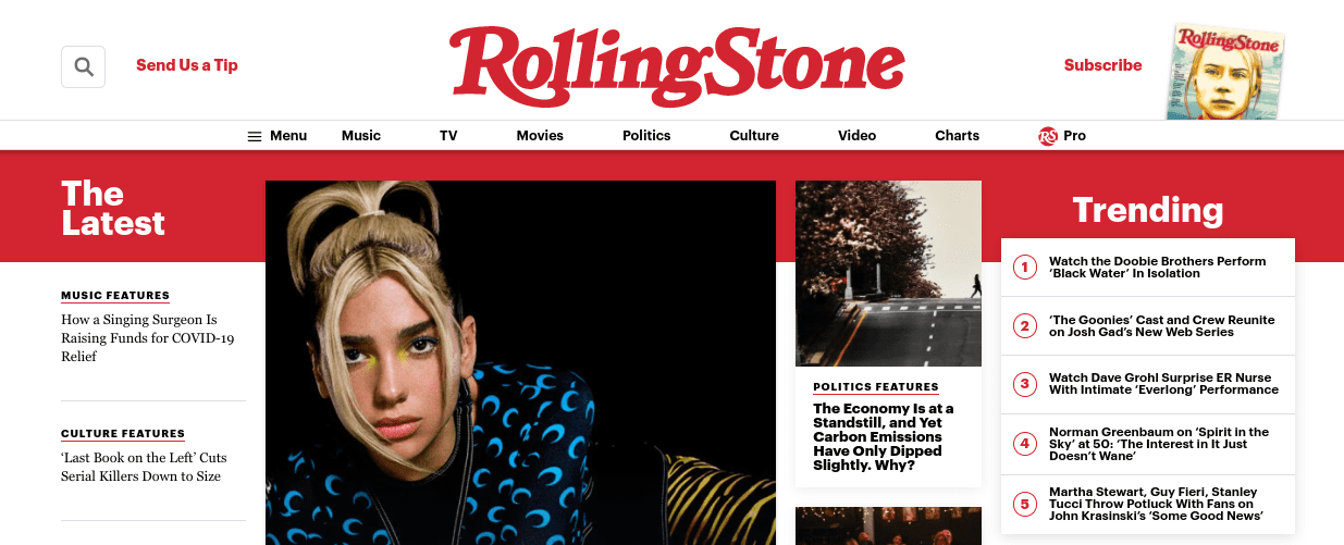 The Rolling Stone website.