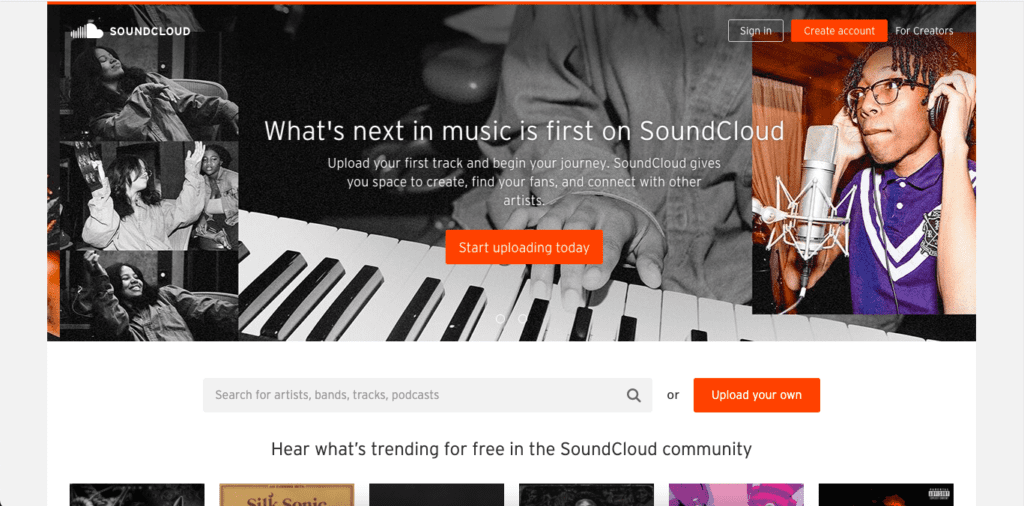 Soundcloud is built with WordPress