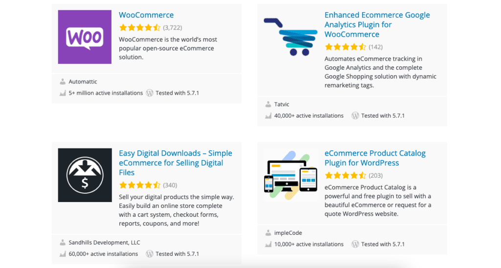 WooCommerce is the most popular WordPress ecommerce plugin