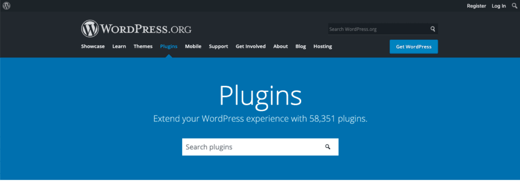 The plugins page on the WordPress.org site
